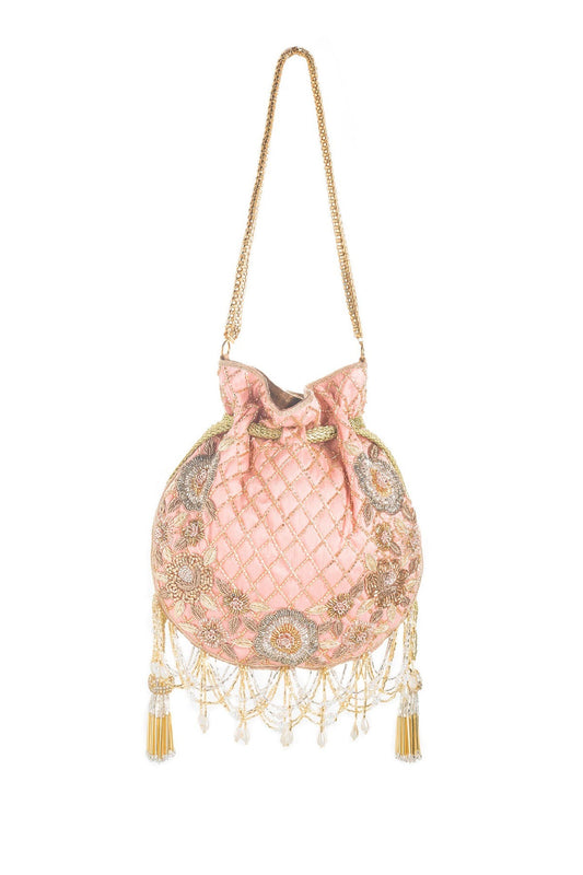 Chandilier Potli - Blush Pink